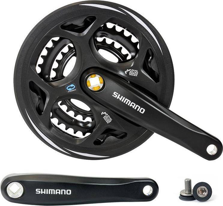 Shimano Mechanizm korbowy Shimano Altus FC-M311 C888CL 170 mm 48x38x28 z osłoną czarny Uniwersalny