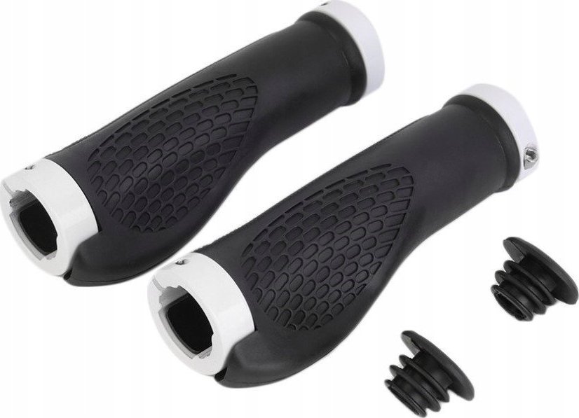 Korbi SKRĘCANE CHWYTY ROWEROWE ERGONOMICZNE GRIPY BIAŁE