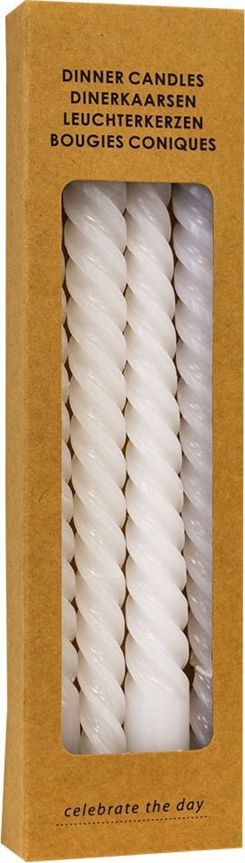 Home Styling Collection Świece stożkowe, 4 sztuki, białe