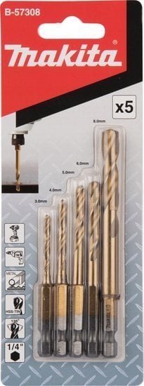 Makita MAKITA ZEST.WIERT.DO MET.HSS-TIN 1/4" HEX 5szt.