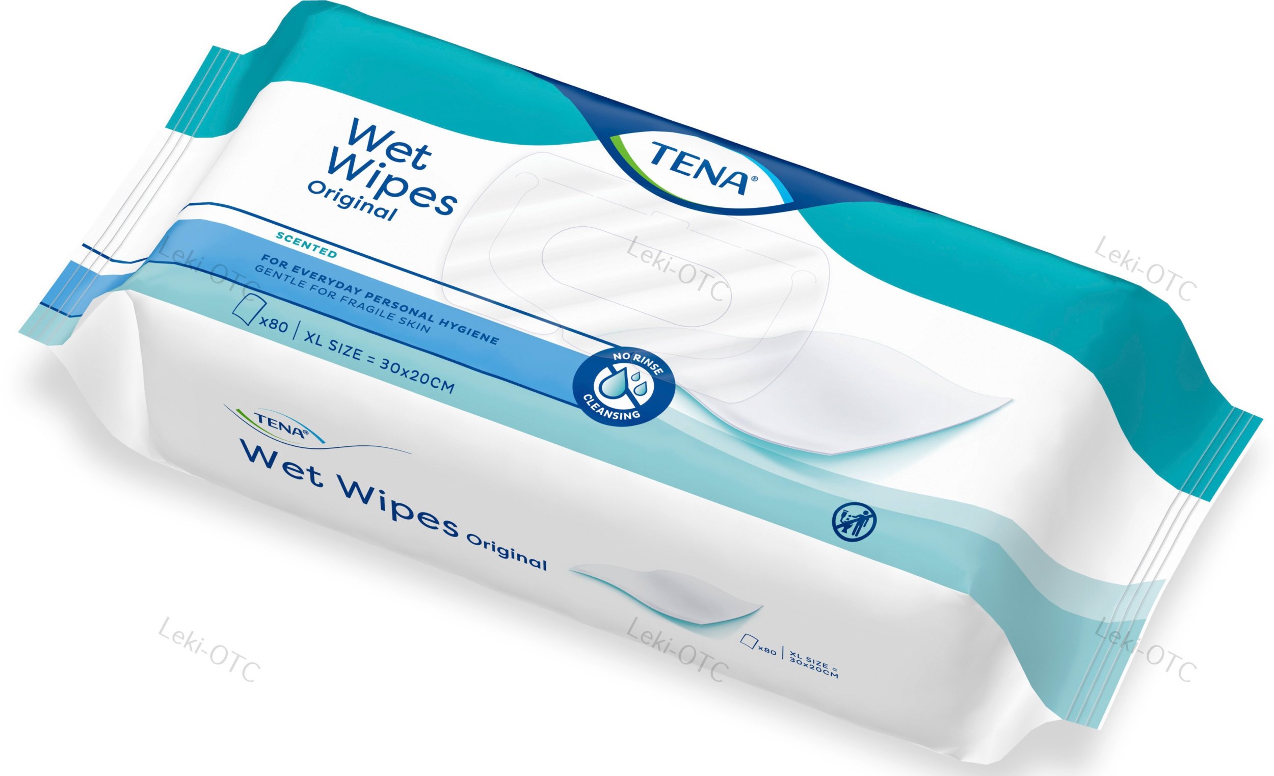 Tena Wet Wipes Original, Chusteczki nawilżane, 80 sztuk