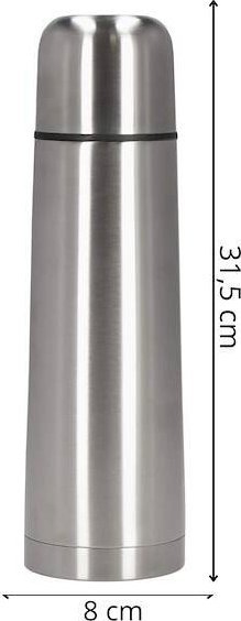 Springos Termos 1L ze stali nierdzewnej na kawę i herbatę, próżniowy srebrny UNIWERSALNY