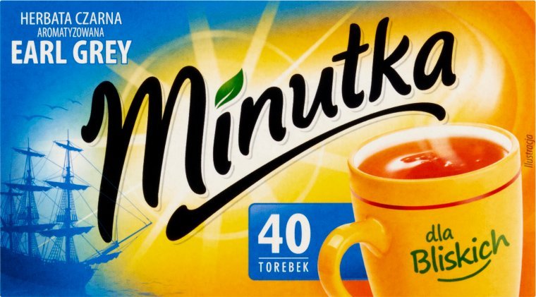Mokate Minutka Earl Grey Herbata czarna aromatyzowana 56 g (40 x 1,4 g)