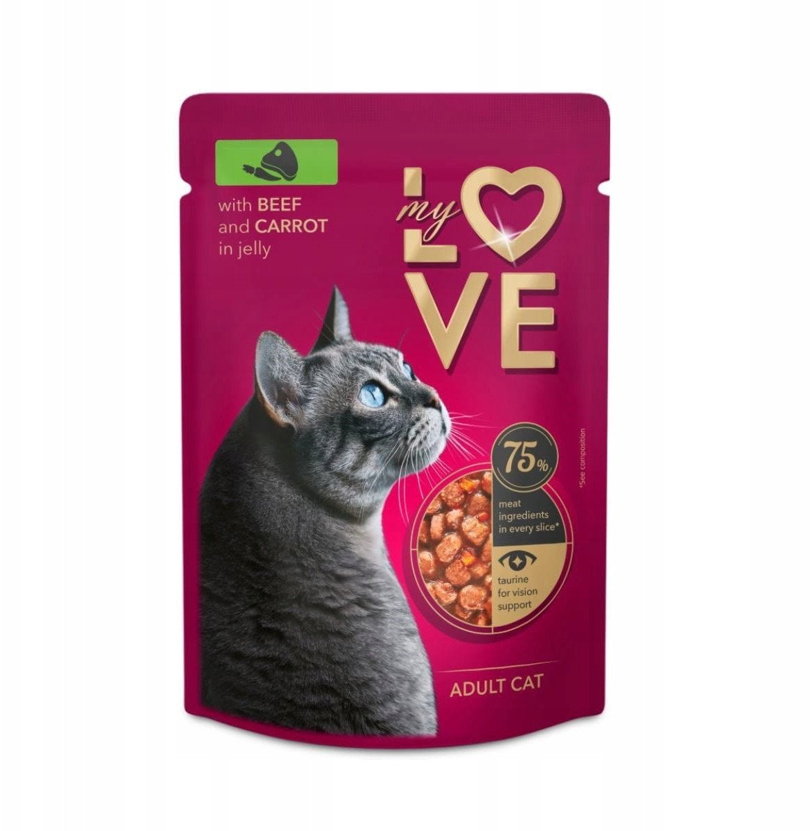 MY LOVE sasz. 85g WOŁOWINA I MARCHEWKA w galaretce /24