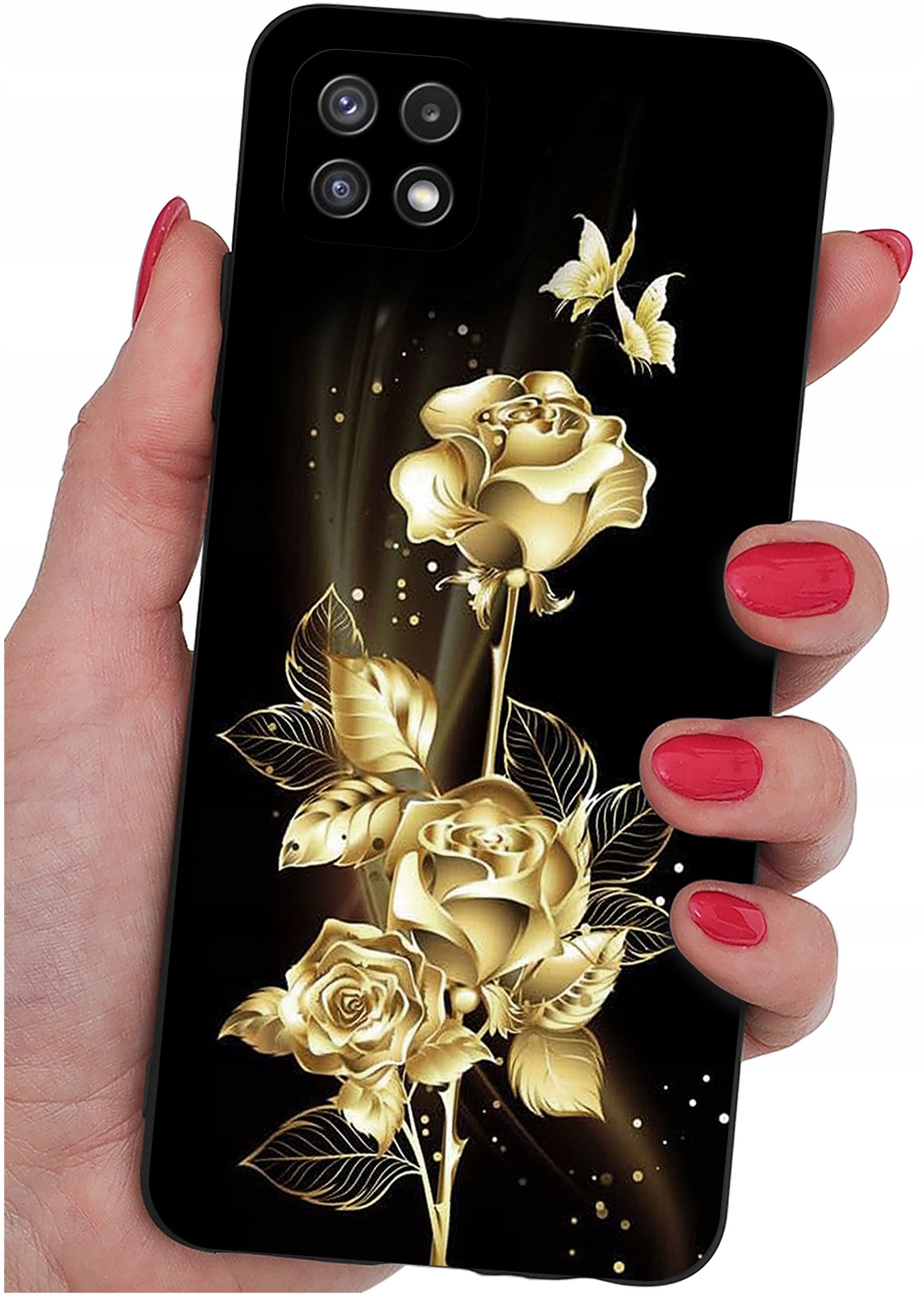 Etui do Samsung A22 5G WZORY |SILIKONOWE MATT CASE + SZKŁO 9H