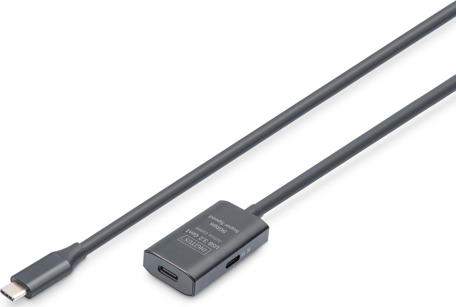 Kabel USB DIGIT USB-C - USB-C 5 m Czarny (DA-73108)