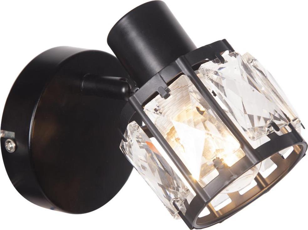 Kinkiet VITALUX Lampa kinkiet DESALIA-1 MB czarny kryształki E14 Vitalux