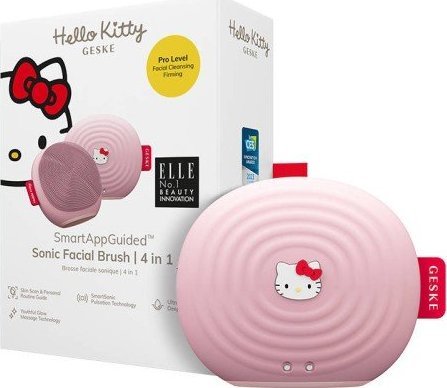 Geske Szczoteczka soniczna do czyszczenia twarzy 4w1 Geske z Aplikacją (Hello Kitty różowy)