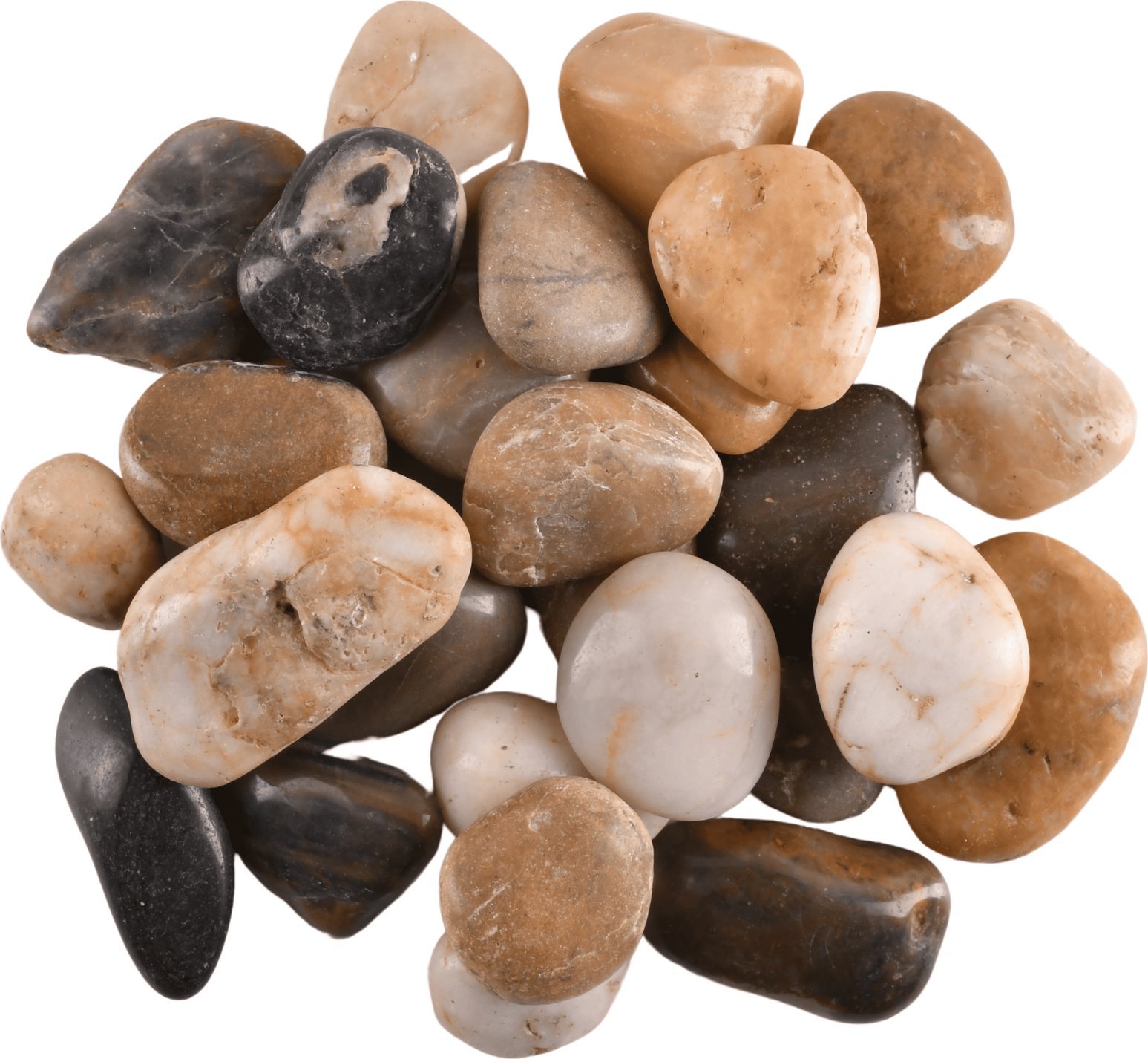 Kamienie dekoracyjne rzeczne wysoko polerowane mix 2-4cm 900gr