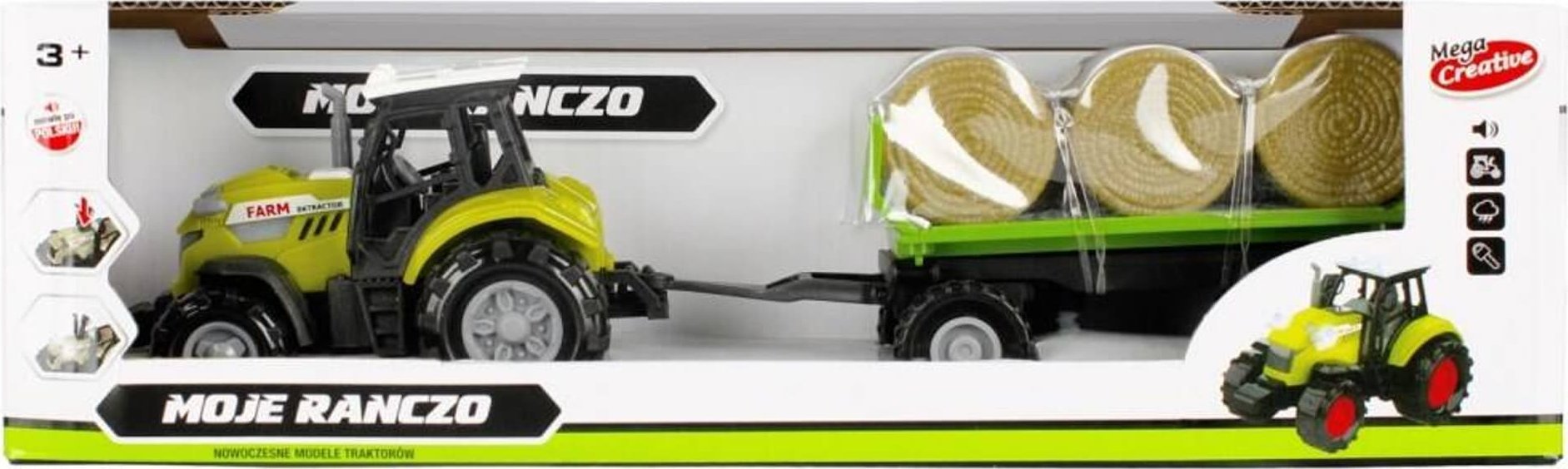 Mega Creative TRAKTOR B/O AKC 29X9X8 MOJE RANCZPLPL MC 30/60