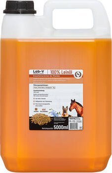 LAB V LAB-V Olej lniany Leinl dla koni, psów i kotów 5000ml