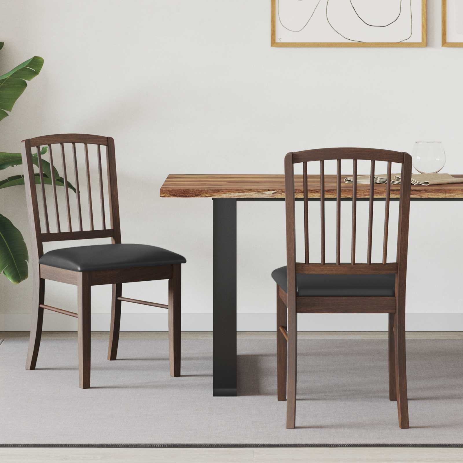 vidaXL Krzesła jadalne 2 pcs Jasny Brąz 50 x 52,5 x 91 cm