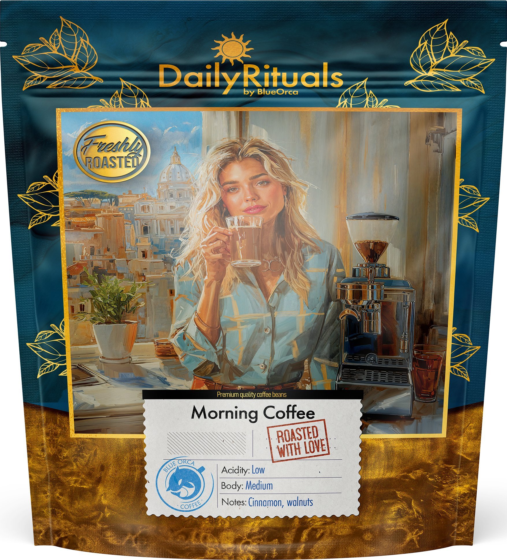 Kawa ziarnista Blue Orca Coffee Kawa Ziarnista DAILY RITUALS Morning Coffee Świeżo Palona 100% ARABICA