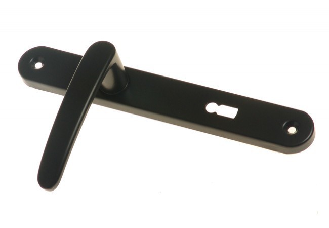 Klamka malowana czarna na klucz 90mm