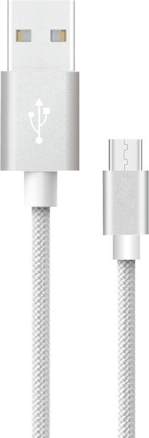 V-TAC Przewód Micro USB V-TAC 1M Srebrny Seria Platinum VT-5331