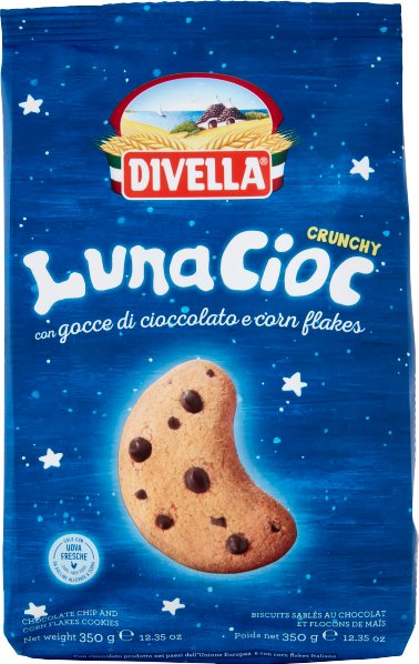 Divella Ciastka z kawałkami czekolady Luna Cioc 350g -