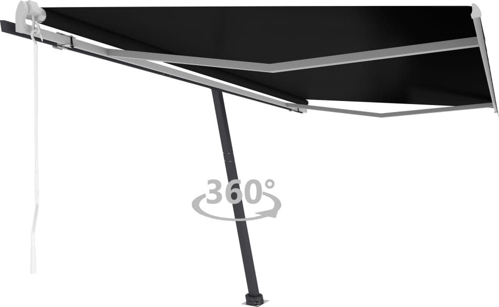 vidaXL Wolnostojąca, automatyczna markiza, 400x300 cm, antracytowa