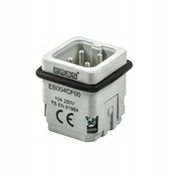 Wsad męski do pokrywy metalowej, 3 pin+PE, 10 A T0-EB004CF00