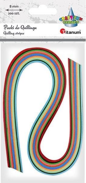 Titanum Paski do quillingu 8mm mix 200szt