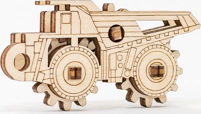 EcoWoodArt EWA Drewniane Puzzle 3D Mały Belaz