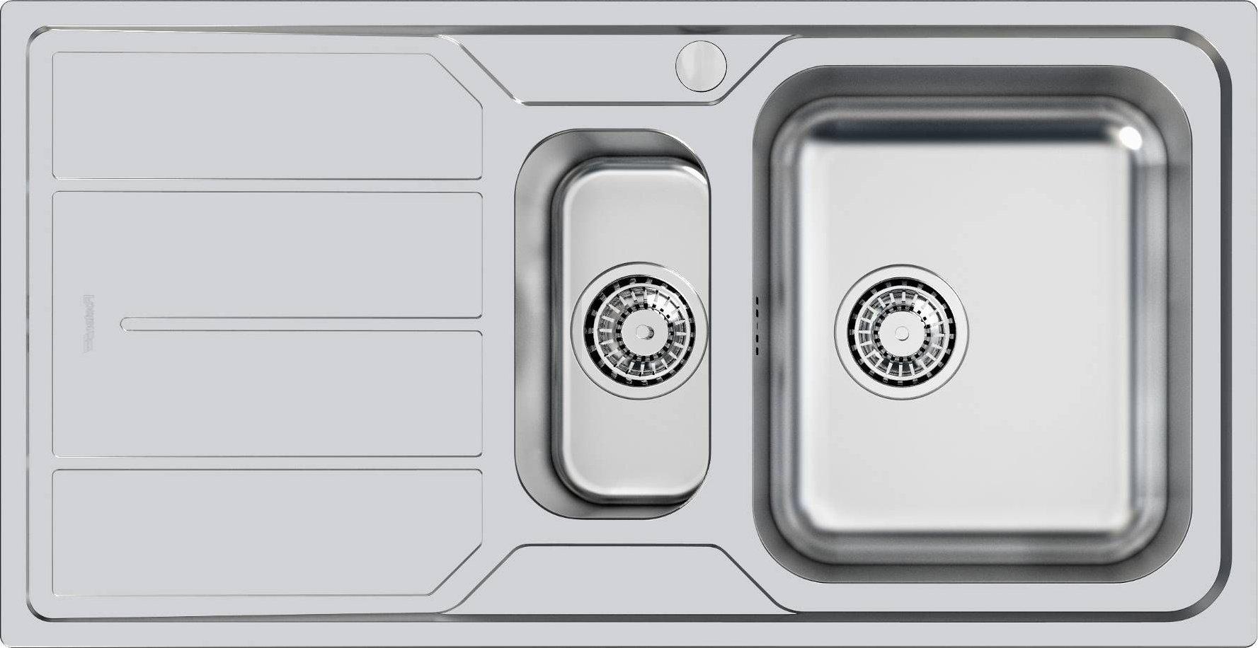 Zlewozmywak Foster FOSTER 5197061 ELETTRA 970x500 Zlewozmywak PRAWY 1,5 komory+ ociekacz