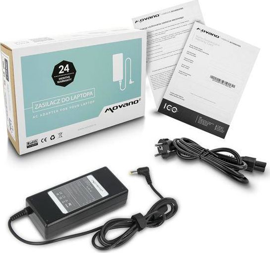 Zasilacz do laptopa Movano 90 W, 1.7 mm, 4.7 A, 19 V (ZZ/ACE19474)