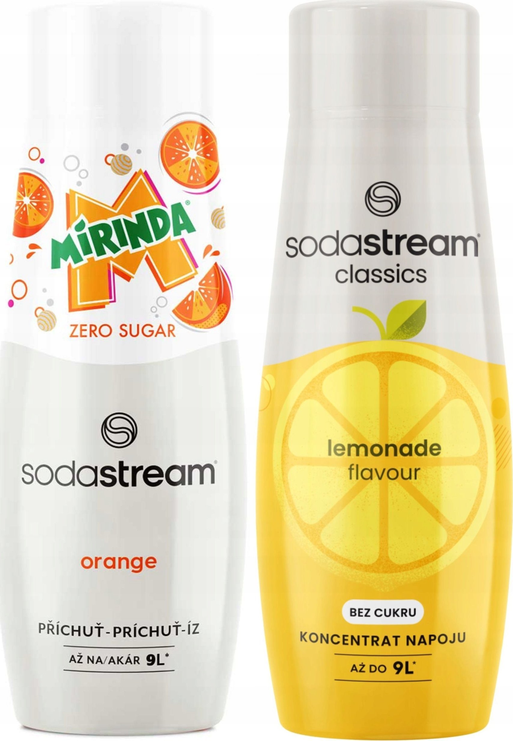 SODASTREAM Mirinda Zero + Lemonade bez cukru zestaw syropów do saturatora
