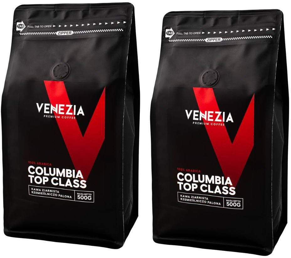 Kawa Ziarnista Venezia COLUMBIA TOP CLASS Świeżo Palona 2x500g