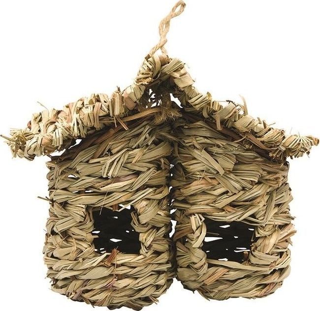 Panama Pet Panama Pet podwójna lęgówka z trzciny 20 x 12,5 x 18,5 cm