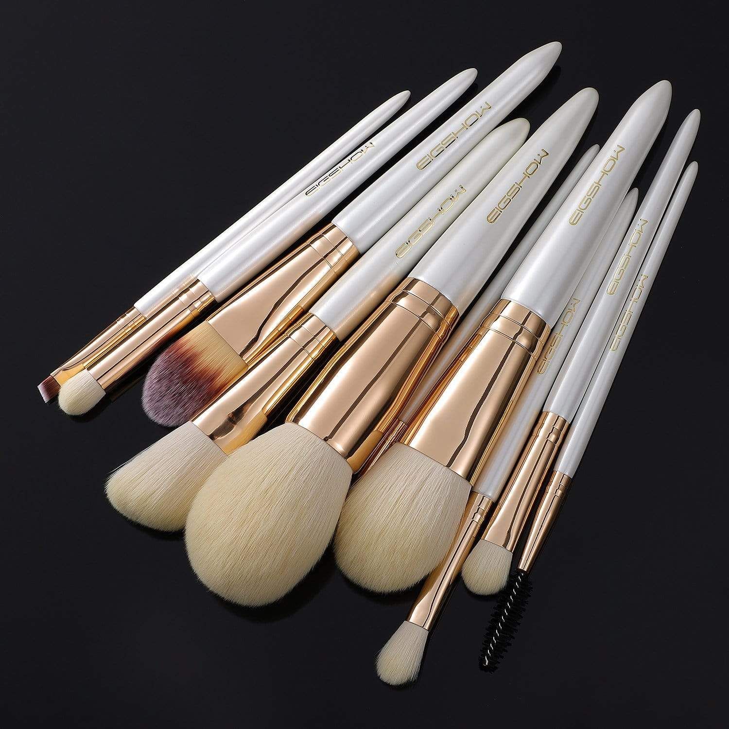 Reney Cosmetics Eigshow Zestaw Vegan Series 10 sztuk pędzli Champaign Gold