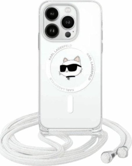 Karl Lagerfeld Karl Lagerfeld KLHMP16XHCCHNT iPhone 16 Pro Max 6.9" hardcase transparent IML Choupette Head & Cord Magsafe