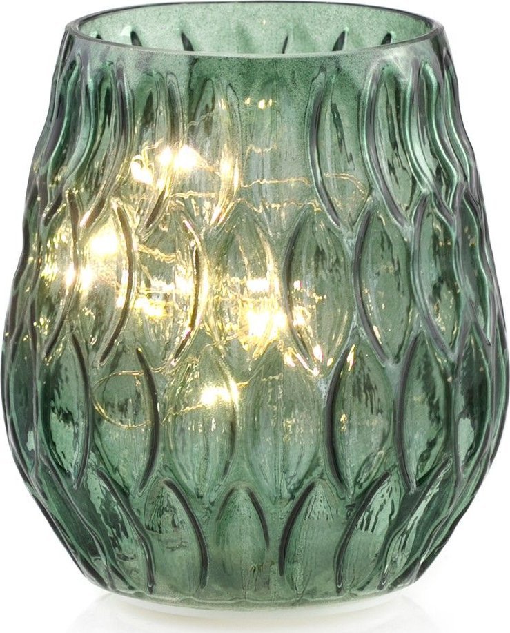 AmeliaHome AmeliaHome Lamion dekoracja LED MADRID 11X13 butelkowa zieleń