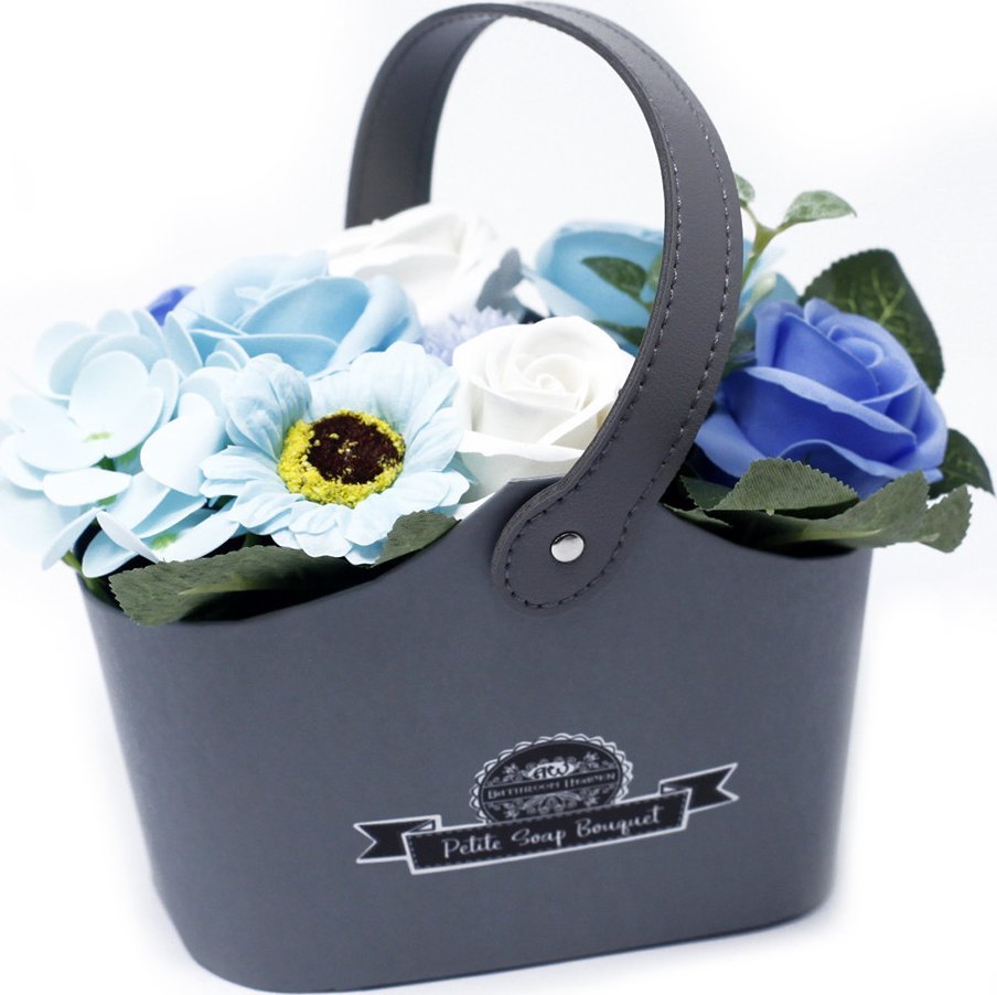Bispol Niebieski Bukiet Mydlany w Ozdobnym Koszyku