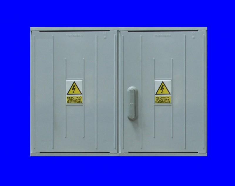 Incobex Obudowa termoutwardzalna STN 80x58x25 zamek cięgła kątowniki daszek prosty - IOB-34210-002