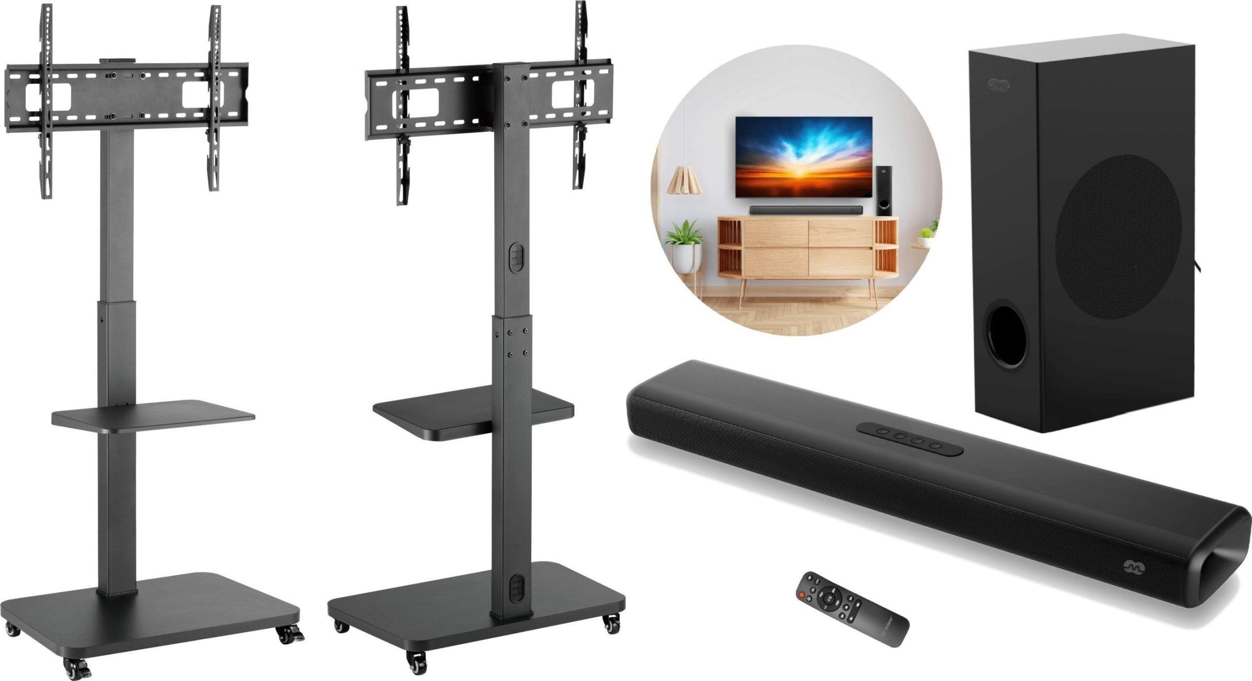 Mozos Mozos MSTV mobilny stojak tv stand do telewizora + Soundbar THEATER