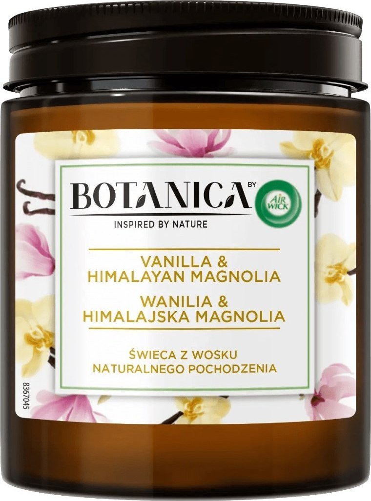 Air Wick Air Wick Botanica świeca z wosku naturalnego pochodzenia Wanilia & Himalajska Magnolia 205g