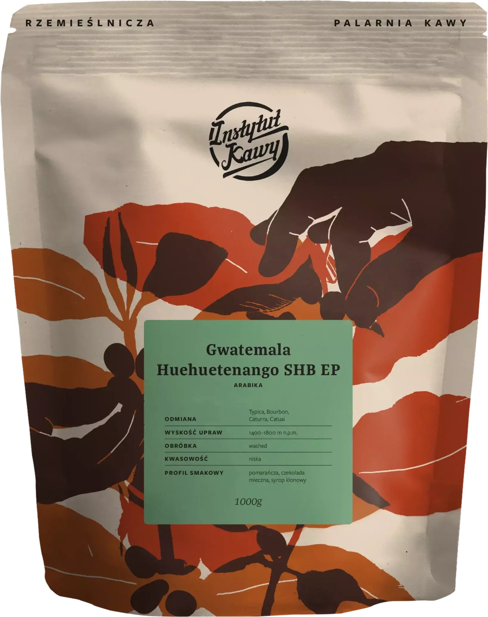Kawa ziarnista Instytut Kawy Gwatemala Huehuetenango SHB EP 1 kg