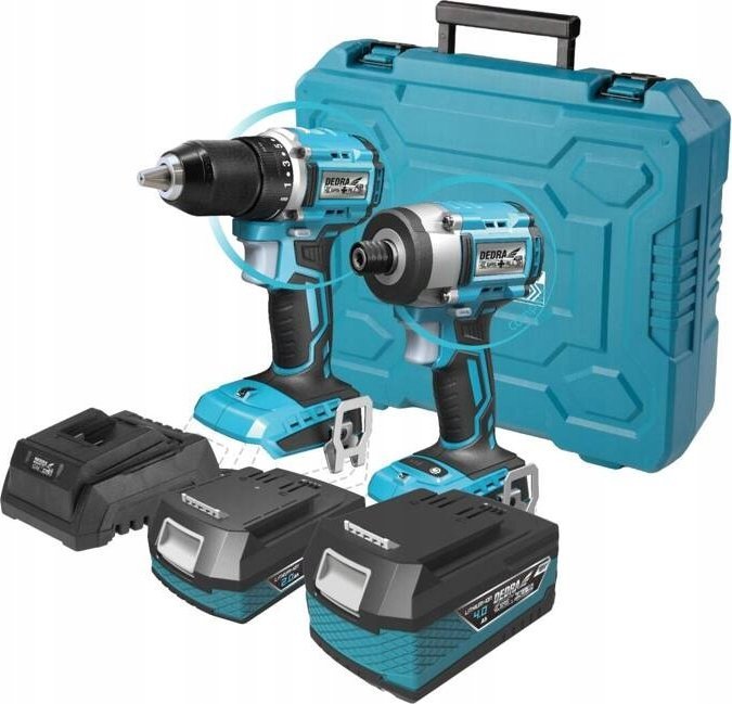 Zestaw elektronarzędzi Dedra Zestaw DED7143+DED7144+DED7032+DED7034+DED7038+13szt akc