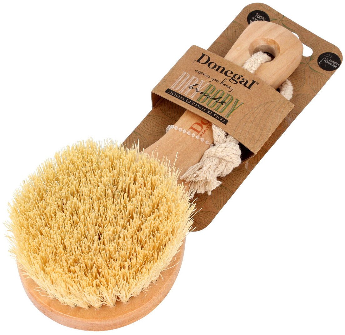 Donegal Drewniana Szczotka z rączką do masażu na sucho (0511)