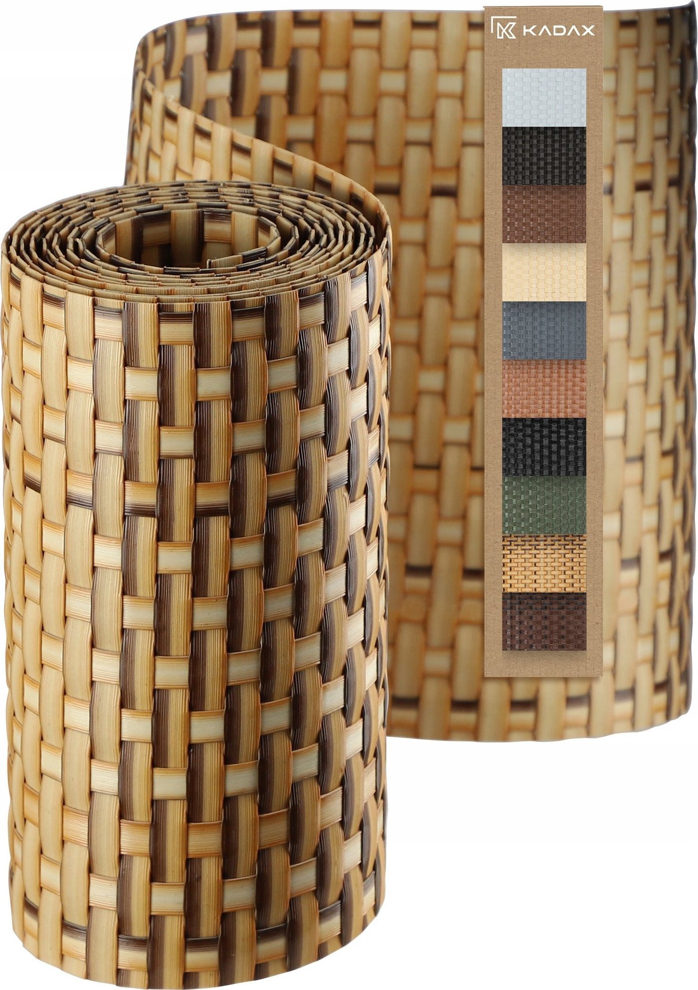 Kadax Taśma Ogrodzeniowa 255x19cm Osłona Płot Ogrodzenie Brązowa