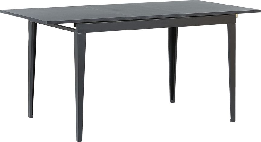 Beliani Stół do jadalni rozkładany 120/160 x 80 cm czarny NORLEY