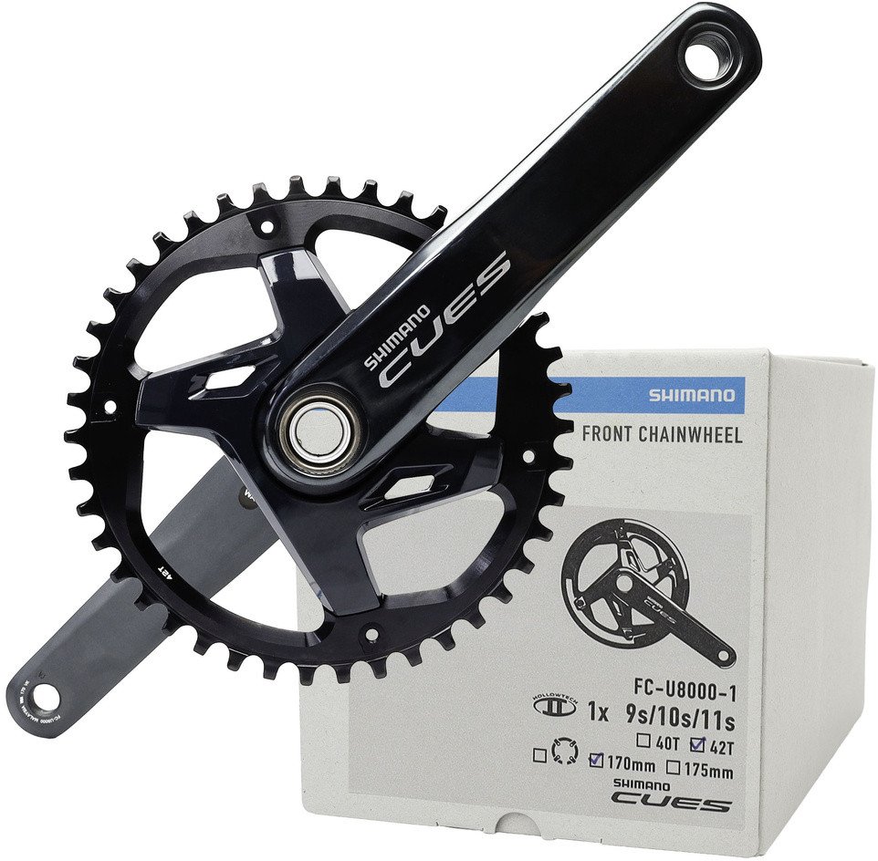 Mechanizm korbowy Shimano Cues FC-U8000-1, 1 x 9/10/11/rz, 170 mm, 42T