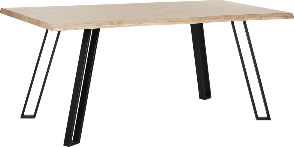 Beliani Stół do jadalni 180 x 90 cm jasne drewno GRAHAM