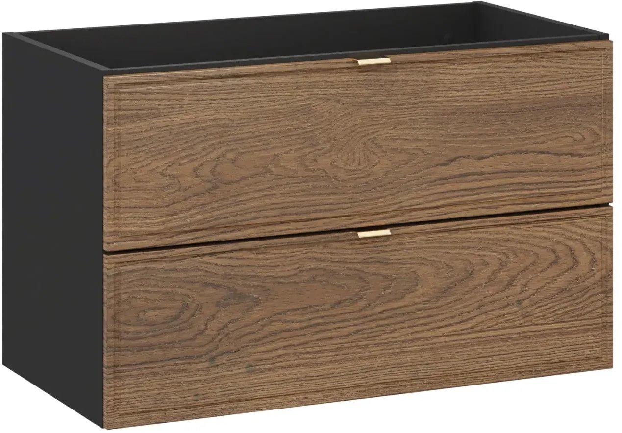 Szafka pod umywalkę TALIA CASELLA 2S 80cm dąb casella/czarny mat COMAD