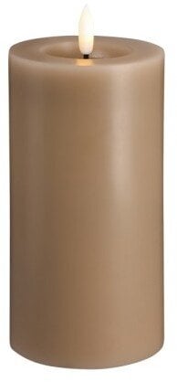 Moods & More MM LED pillar candle, Silk, Melted, Sand, 74x150 mm