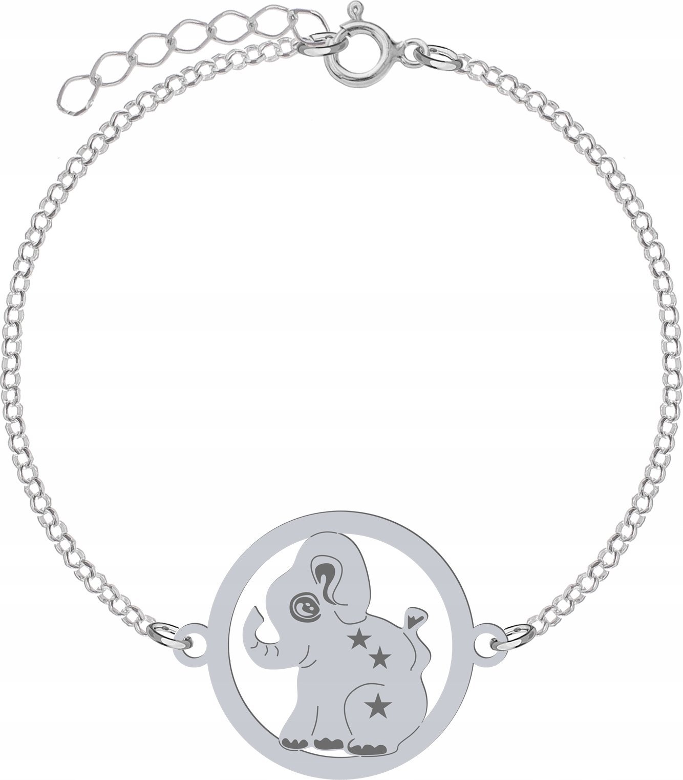 Radziszewska Jewellery Srebrna Bransoletka CUTIE SŁONIK DEDYKACJA