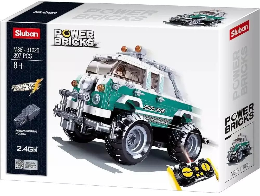 Sluban RC zdalnego sterowania ciężarówki konstruktor, 397 detalės, 6+
