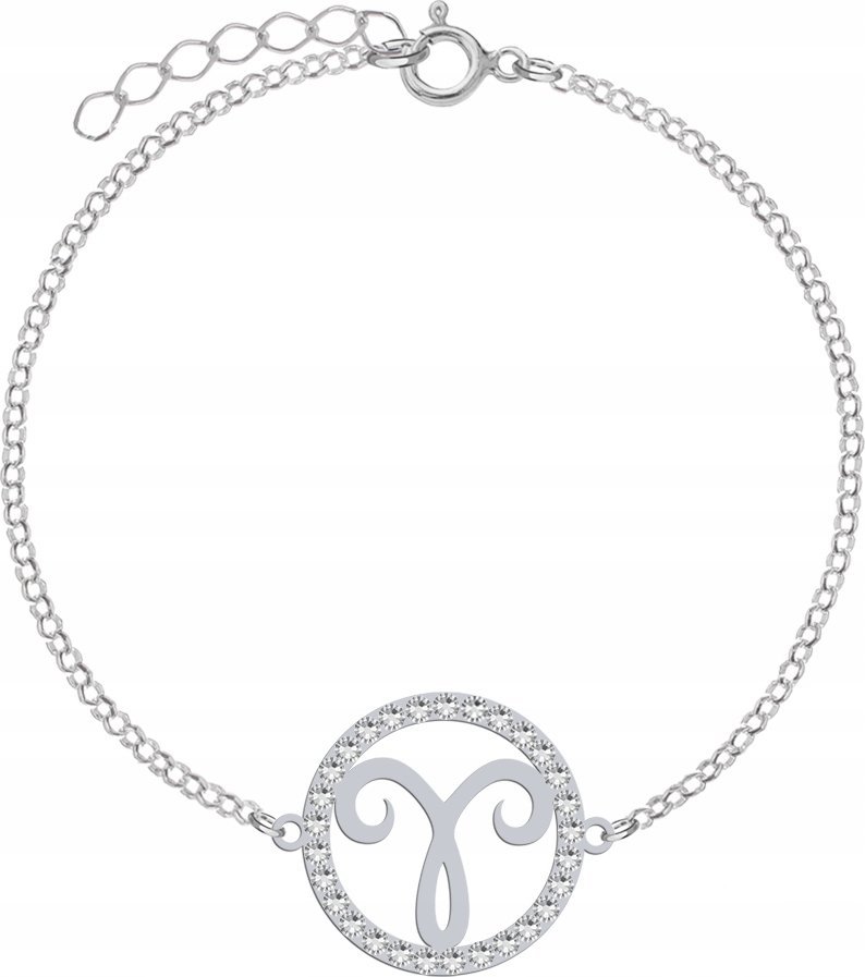 Radziszewska Jewellery Bransoletka Srebrna Znak Zodiaku Baran Prezent 925 DEDYKACJA GRATIS