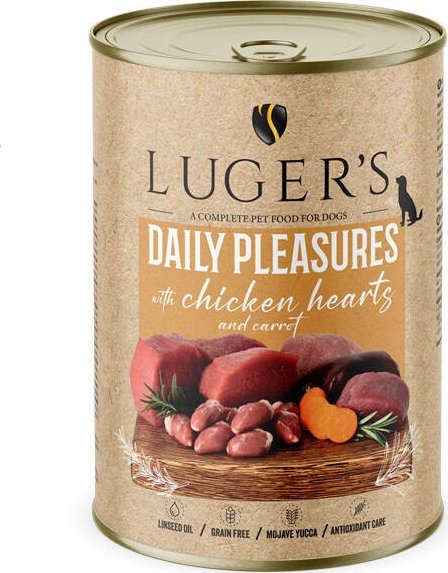 Karma mokra dla psa Luger's Daily Pleasures z sercami z kurczaka i marchewką 400 g