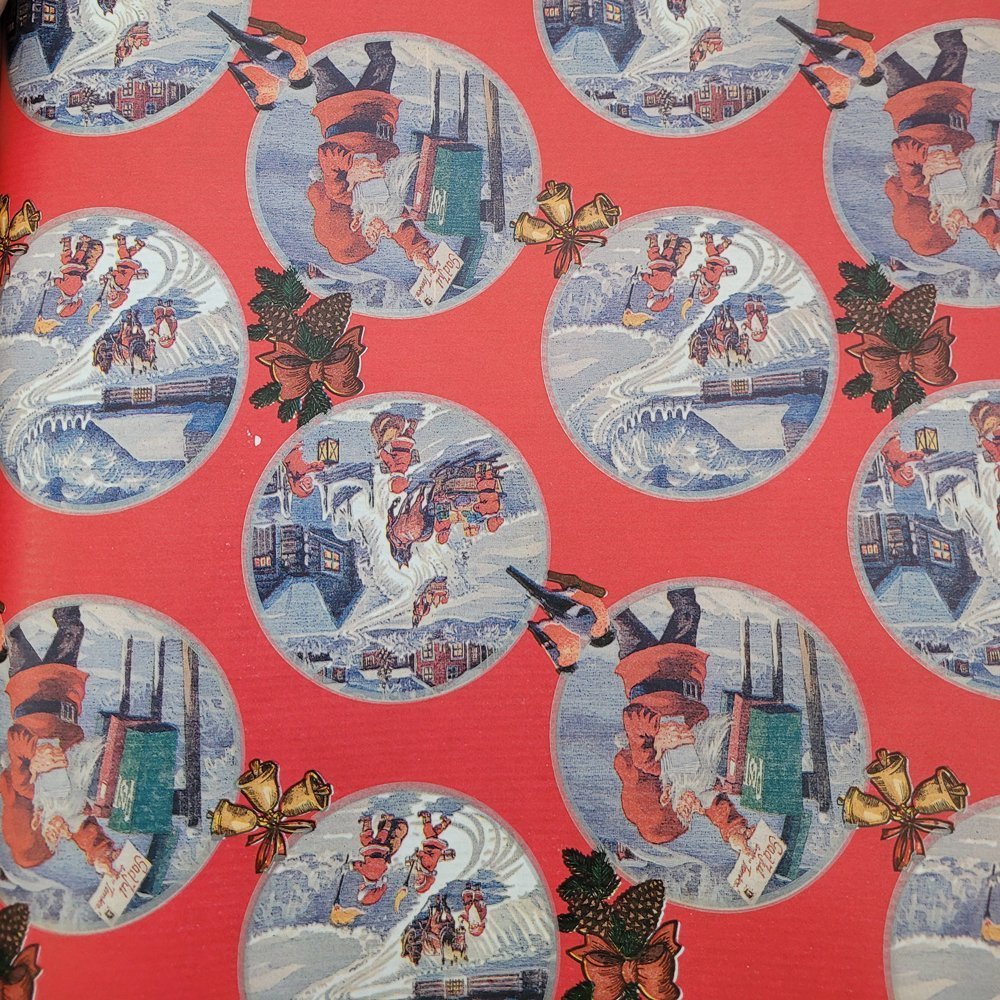 Papier mikołaj do pakowania 57cmx10m 10m452